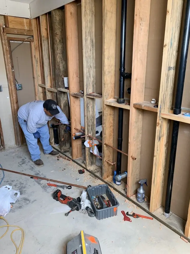 Commercial rough-in plumbing for Gas Line Repair in Spangle